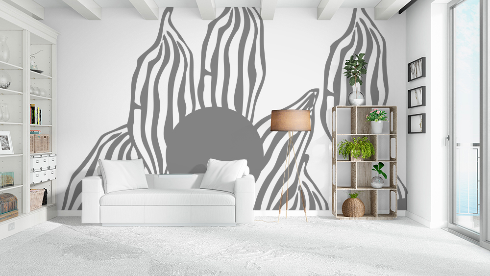 Vinilo decorativo para habitación hotel, diseño, impresión y montaje por Rango Estudio